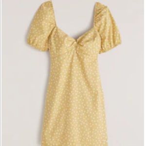 Abercrombie & Fitch yellow polka dot dress
